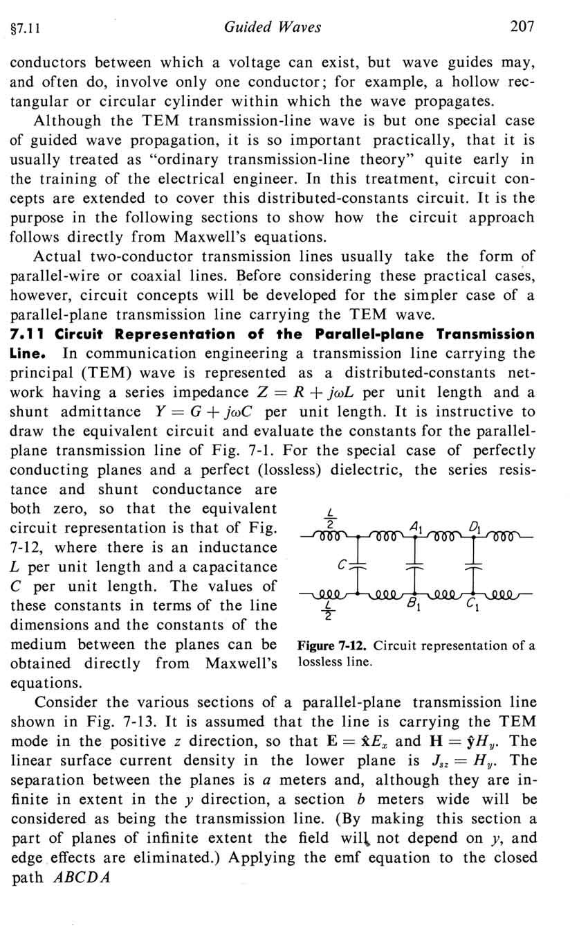 Transmission lines transverse electromagnetic