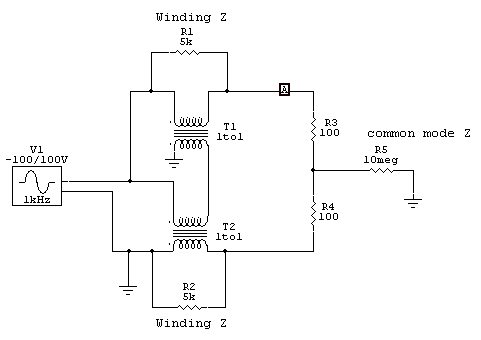 Balun Spice model flaoting load