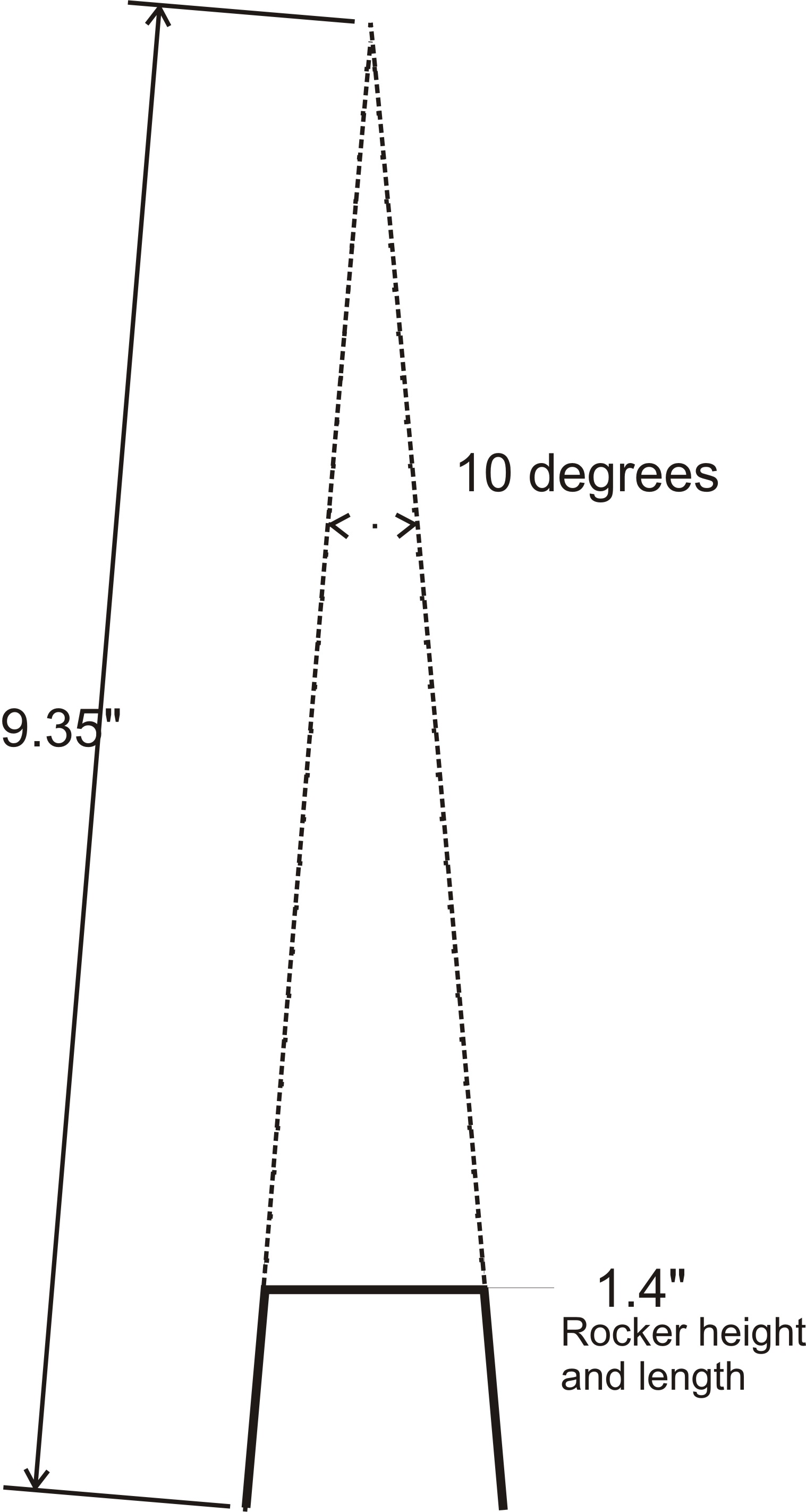 converging angle stud to valve