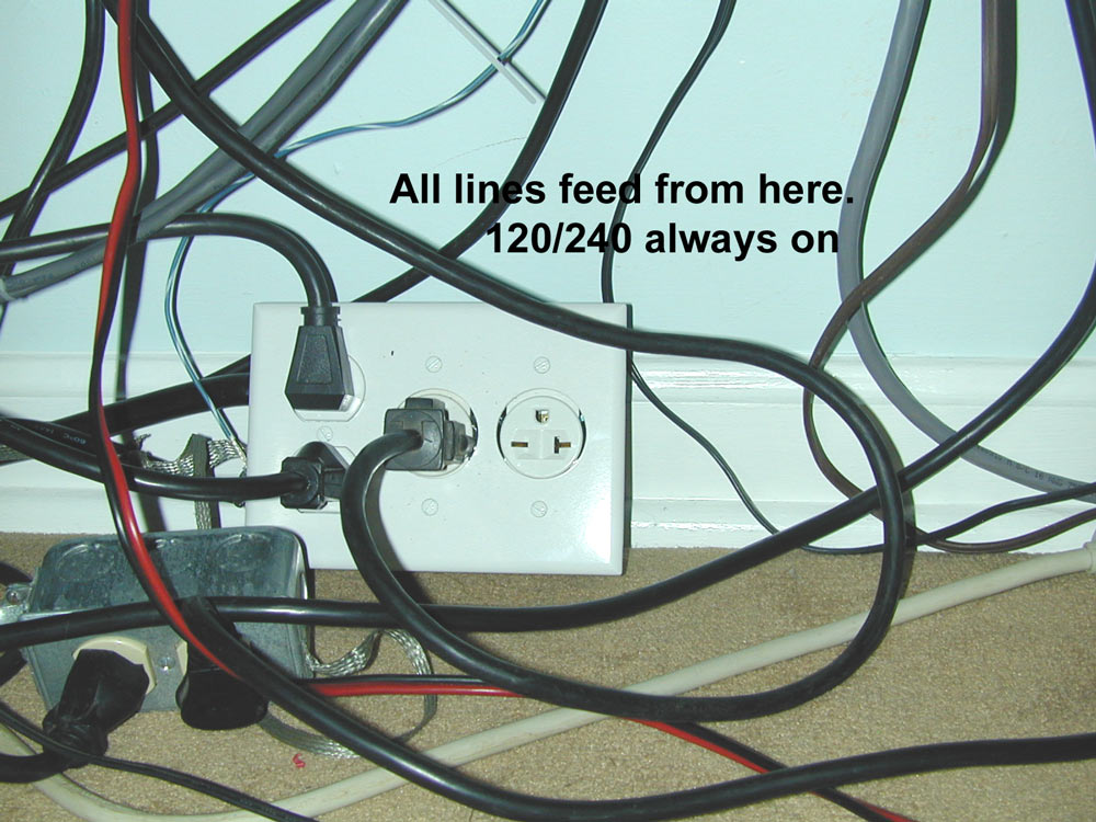Ham station operating desk power
