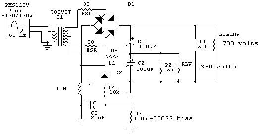 choke input supply bridge