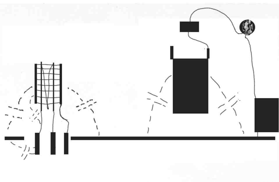 Parasitic oscillation amplifier grid grounding