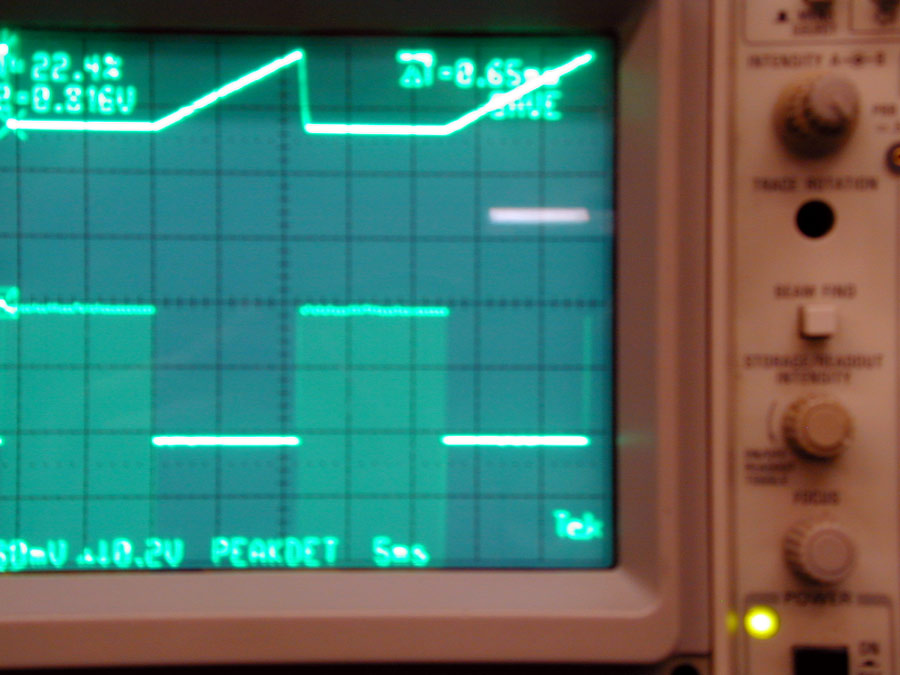 Squarewave response EBS1 at 20 dBm electronic bias system amplifier