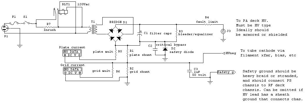 grounded grid amplifier metering circuit