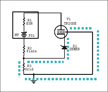 Grid current path metering grid current