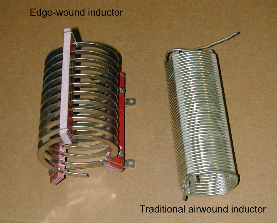 Edge wound and traditional air core inductors