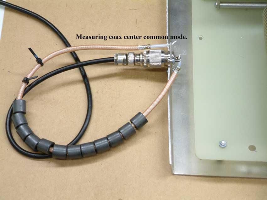 picture of balun on tuner input test