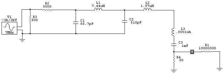 Pi-L network 200 ohm center impedance